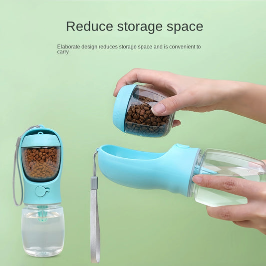 All-in-One Travel Pet Water Bottle – Leak-Proof Hydration & Food Container