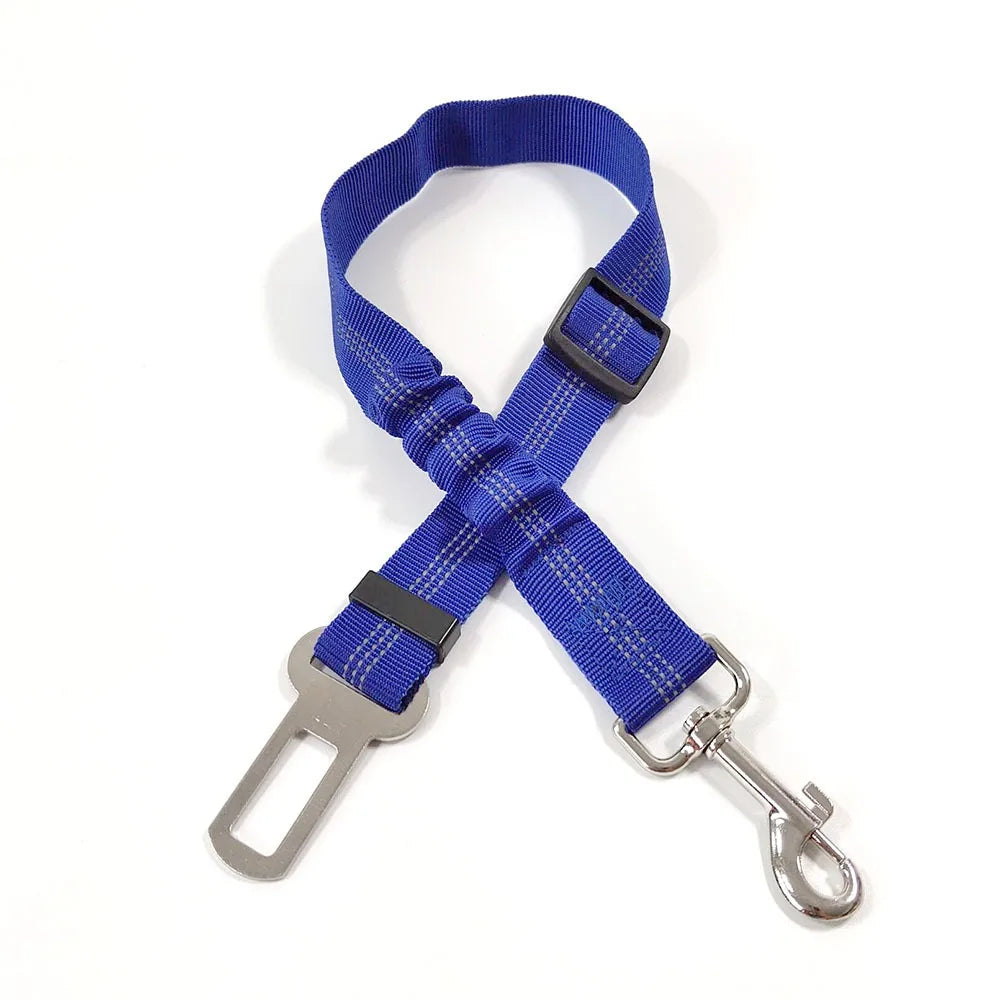 Reflective Dog Seat Belt - Adjustable and Durable Nylon Harness with Bungee Fabric Belt for Safe and Secure Car Travel