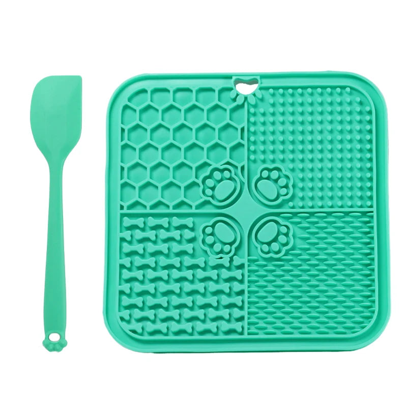 Interactive Dog Lick Mat – Slow Feeder with Spatula & Suction Grip