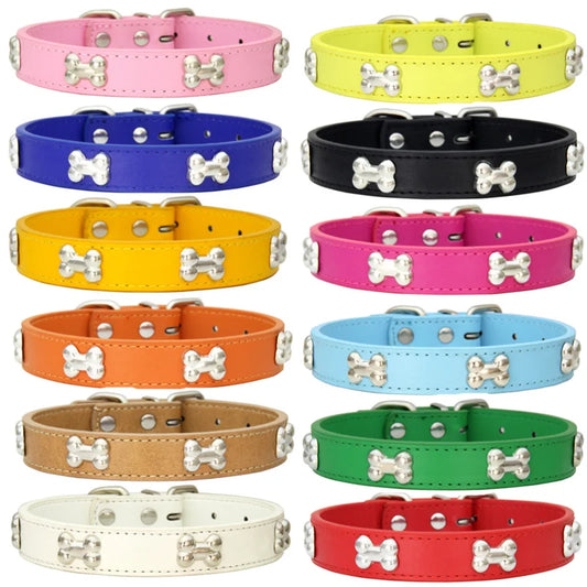 BoneFlex™ Leather Dog Collar