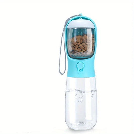 All-in-One Travel Pet Water Bottle – Leak-Proof Hydration & Food Container