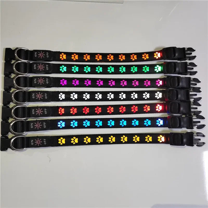 GlowPaw™ LED Dog Collar – Light-Up Safety Collar for Night Walks