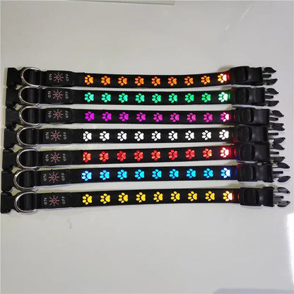 GlowPaw™ LED Dog Collar – Light-Up Safety Collar for Night Walks