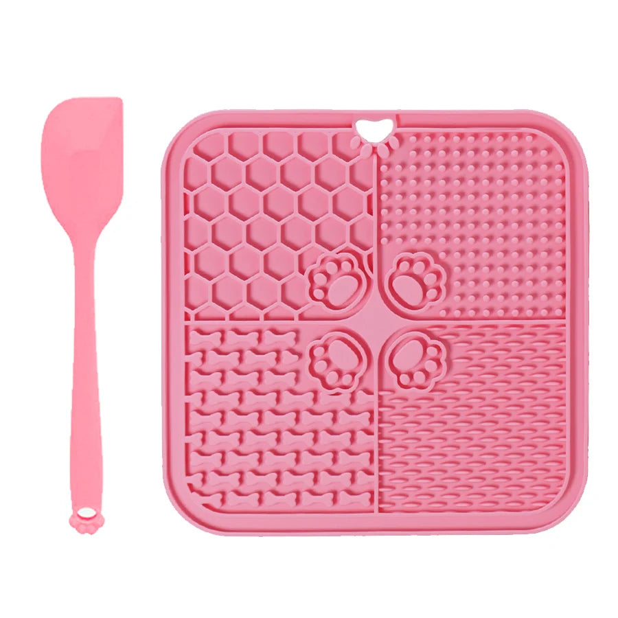 Interactive Dog Lick Mat – Slow Feeder with Spatula & Suction Grip
