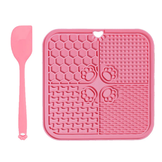 Interactive Dog Lick Mat – Slow Feeder with Spatula & Suction Grip