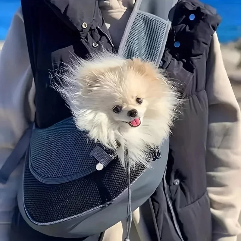 Breathable Pet Sling Carrier – Hands-Free Travel Bag