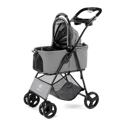 Luxury 3-in-1 Pet Travel Stroller – Removable Carrier, Waterproof & All-Terrain Design