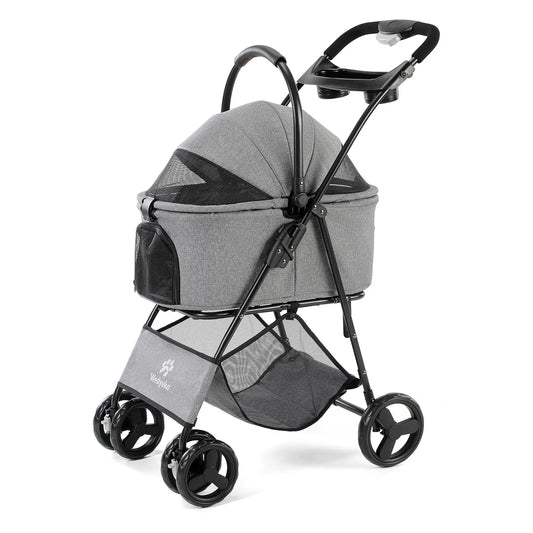 Luxury 3-in-1 Pet Travel Stroller – Removable Carrier, Waterproof & All-Terrain Design