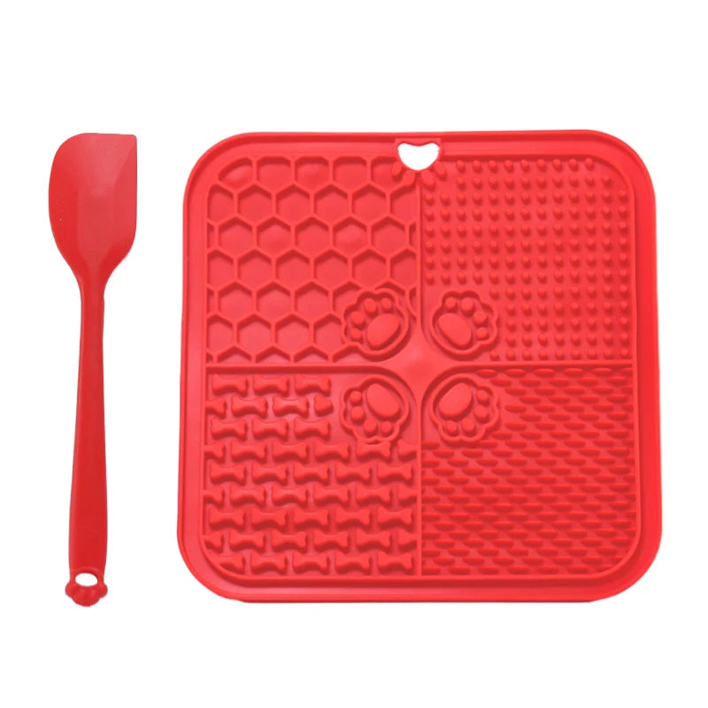 Interactive Dog Lick Mat – Slow Feeder with Spatula & Suction Grip