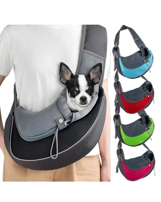 Breathable Pet Sling Carrier – Hands-Free Travel Bag